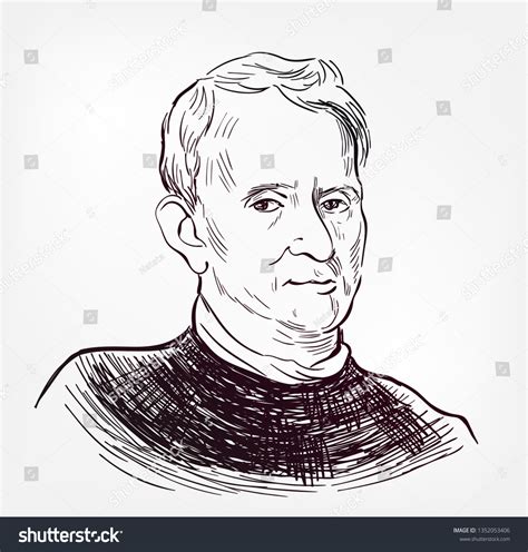 Robert Hooke Vector Portrait Isolated Sketch : image vectorielle de ...