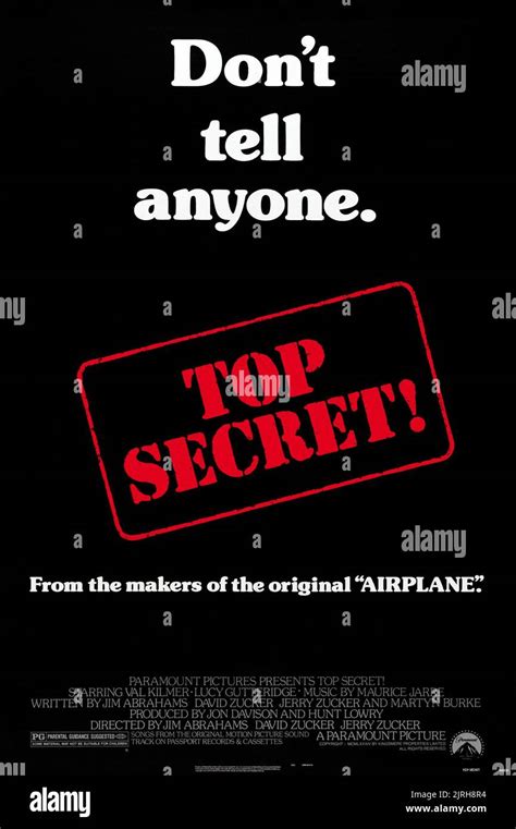 MOVIE POSTER, TOP SECRET!, 1984 Stock Photo - Alamy