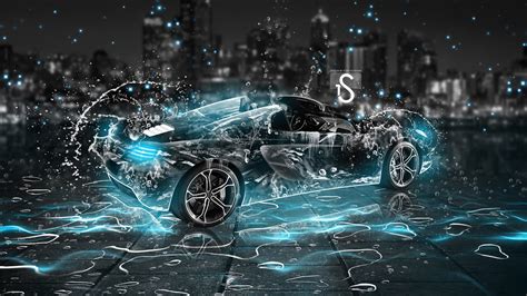 Water drops splash, beautiful car creative design wallpaper #21 ...