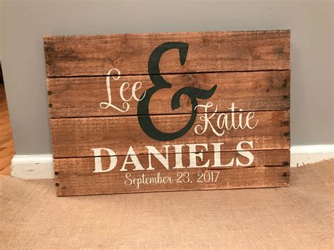 Personalized wedding sign. | Personalized wedding sign, Reclaimed wood ...