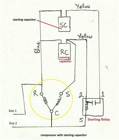 Capacitor Start Motor Circuit Diagram