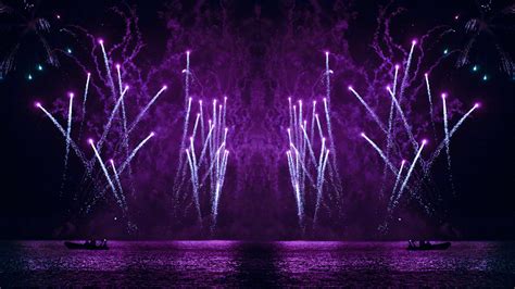 3840x2160 resolution | purple fireworks display, fireworks, purple ...