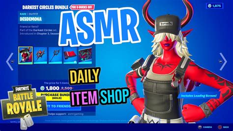 ASMR Fortnite NEW Desdemona Skin! Daily Item Shop 🎮🎧 Relaxing ...