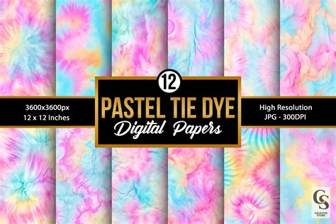 Pastel Tie Dye Seamless Patterns Graphic by Creative Store · Creative ...