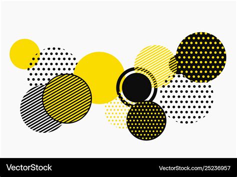 Abstract black and yellow geometric shape pattern Vector Image