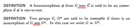 abstract algebra - Definition of isomorphism from Herstein's book ...