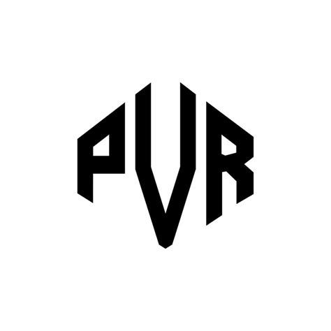 PVR letter logo design with polygon shape. PVR polygon and cube shape ...