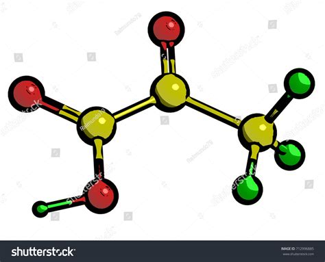 Molecular Structure Pyruvic Acid Pyruvate 3d: ภาพประกอบสต็อก 712996885 ...