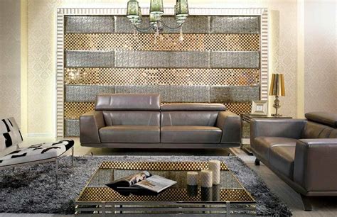 Modern Metallic Grey Leather sofa set | Leather Sofas