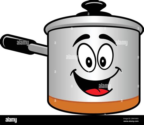 Cooking Pot Mascot - A cartoon illustration of a Cooking Pot Mascot ...