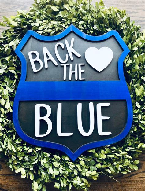 Back the Blue 3D Sign Back the Blue Decor - Etsy Australia