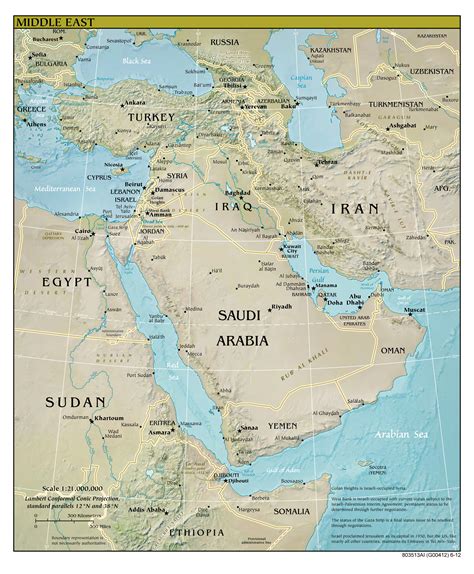 Political Map Of Middle East And North Africa - United States Map