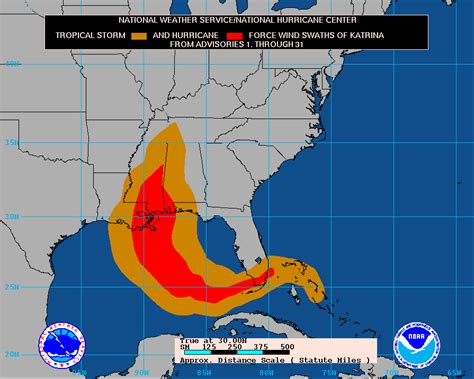 Hurricane Katrina Map Of Path