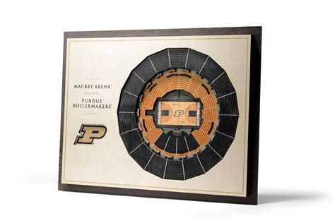 Purdue Boilermakers Basketball 3D Wood Stadium Replica (5 Layer) — 3D ...