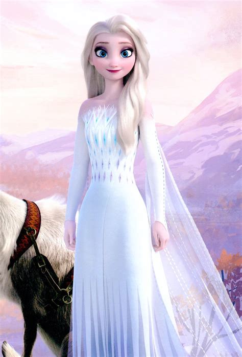 Frozen 2 Elsa in her white dress ...