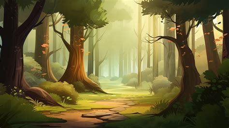 Animation Woodland Path Background, Forest Background Picture, Forest ...