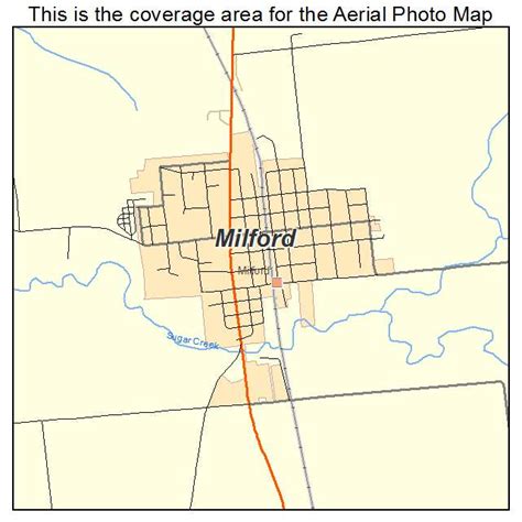 Aerial Photography Map of Milford, IL Illinois