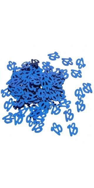 18th Blue Birthday Confetti - Queenparty