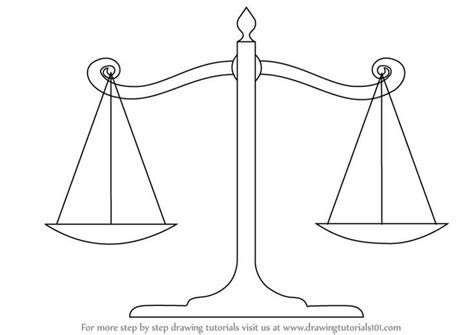 Learn How to Draw Scales of Justice (Everyday Objects) Step by Step ...