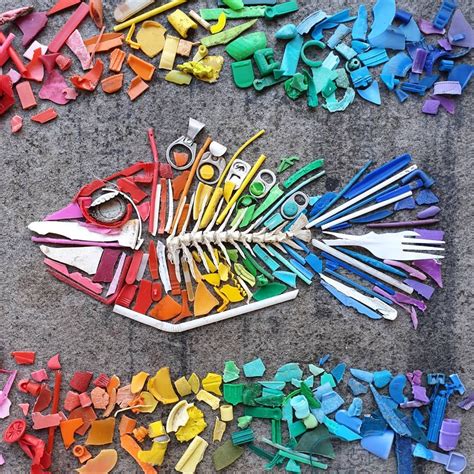 Rainbow-Like Rubbish Art by Angela Sikiric⁣ | Environmental art ...