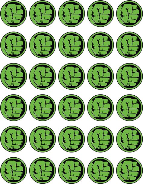 Buy 30 x Edible Cupcake Toppers – Hulk Hero Logo Party Collection of ...