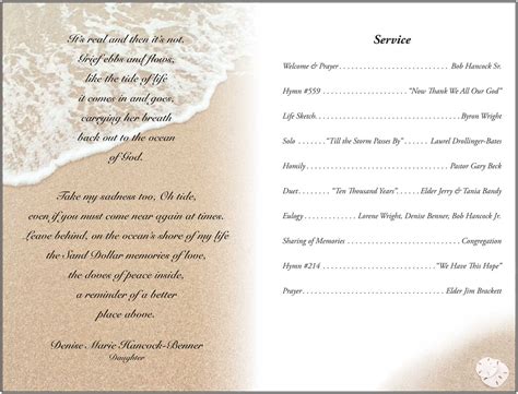 Lutheran Funeral Service Template