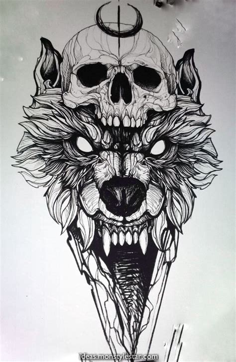 Fantastique Les tatouages | Animal tattoos, Skull tattoo design, Wolf ...