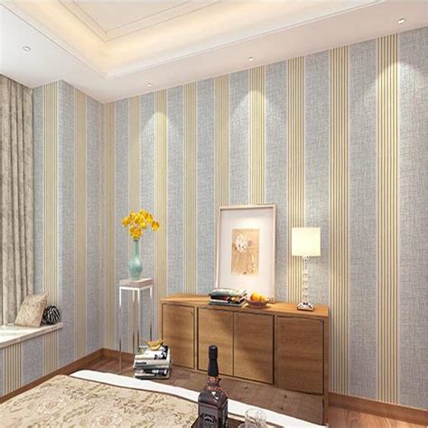 SQ wallpaper gray with gold line design 10 meters by 45 cm wallpaper ...