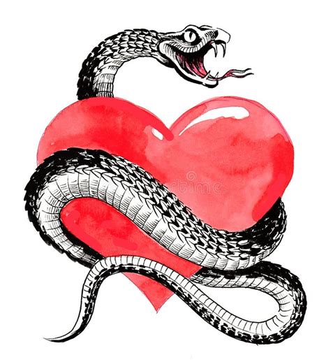 Snake Heart Tattoo Art Stock Illustrations – 259 Snake Heart Tattoo Art ...