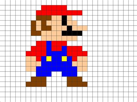 8 Bit Cat Mario Pixel Art Grid Coloring Pages Inspirational Pixel Art ...