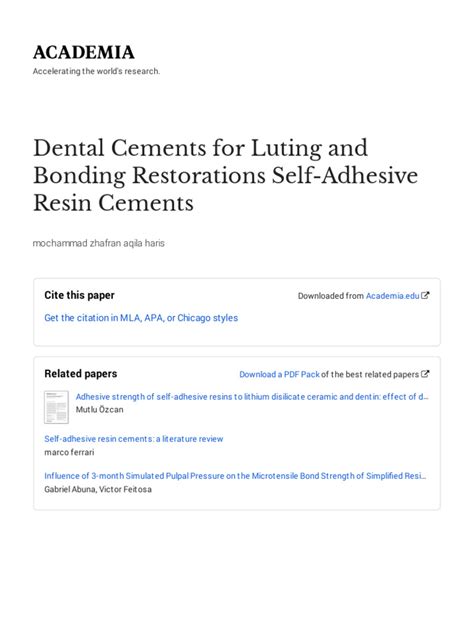 Dental Cements For Luting20190521 59257 189ohxw With Cover Page v2 ...