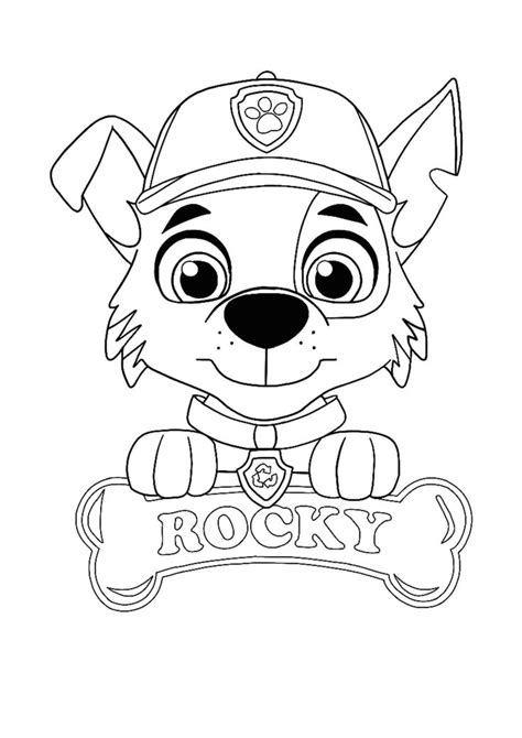 Paw Patrol Rocky coloring page | Paw patrol coloring, Paw patrol ...