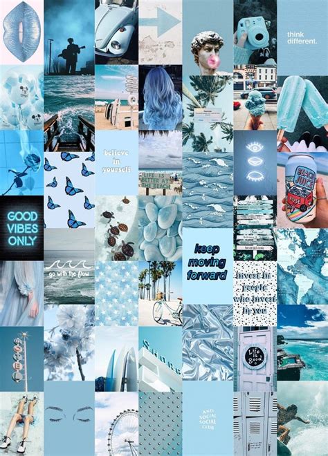 Ocean Blues Wall Collage Kit digital Download Photo Wall - Etsy | Cute ...