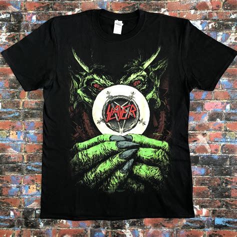 Slayer Demon Root of Evil Allover Print Black... - Depop