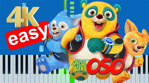 Special Agent Oso Theme Song (Slow Easy Medium) Piano Tutorial 4K - YouTube