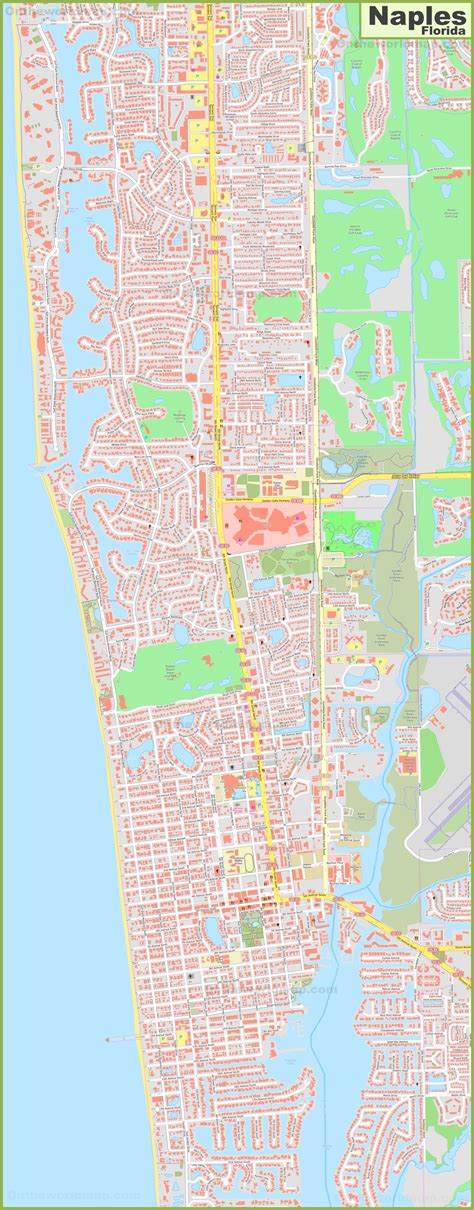 Large detailed map of Naples (Florida)