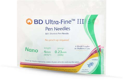 Buy B D ULTRA FINE III NANO PEN NEEDLES 4MM 32G 1*5 Online & Get Upto ...