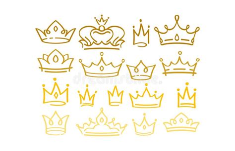 Crown Queen & King Clipart Set Stock Vector - Illustration of british ...