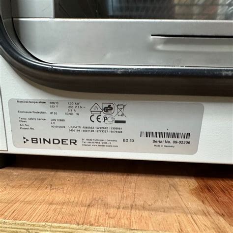 Laboratory Drying Oven Binder ED 53 Natural Convection 53 Litre 300˚C 2 ...