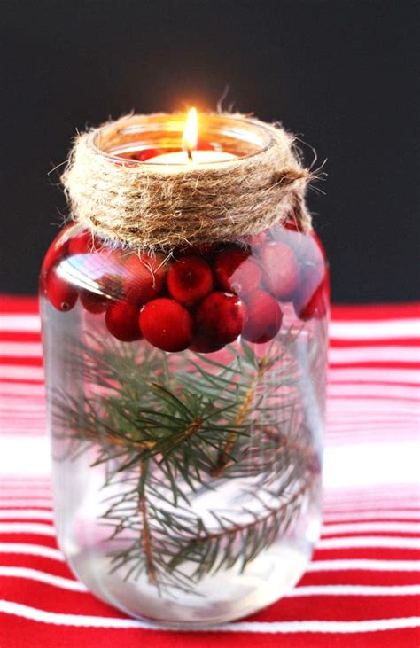 DIY Holiday Mason Jar Floating Candle