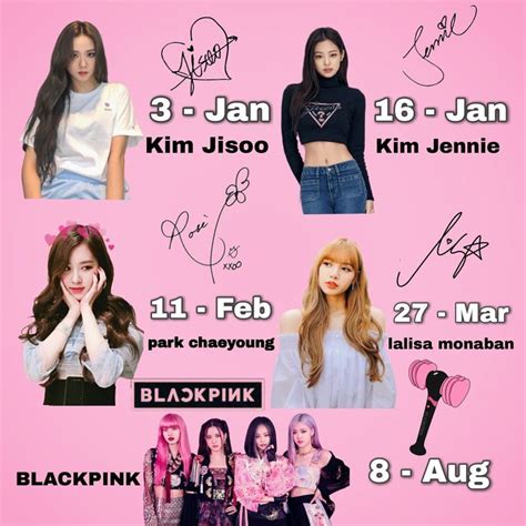 Bdays of Blackpink members!🖤💗 in 2022 | Blackpink birthday dates ...