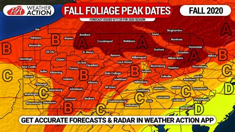 2020 Fall Foliage Peak Dates Forecast for Areas Across Pennsylvania!