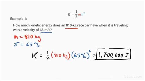 Kinetic Energy Formula Units