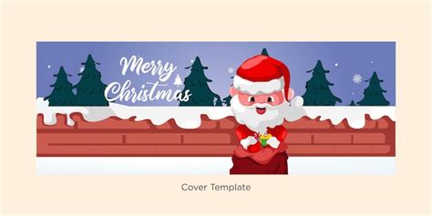 Premium Vector | Festive elegant merry christmas cover page template design