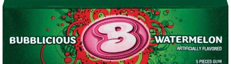 BUBBLICIOUS WATERMELON GUM 5 PC - Midwest Distribution