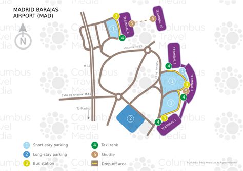 Map of Madrid airport transportation & terminal