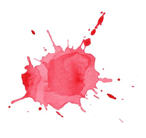 Red Watercolor Paint Splatter