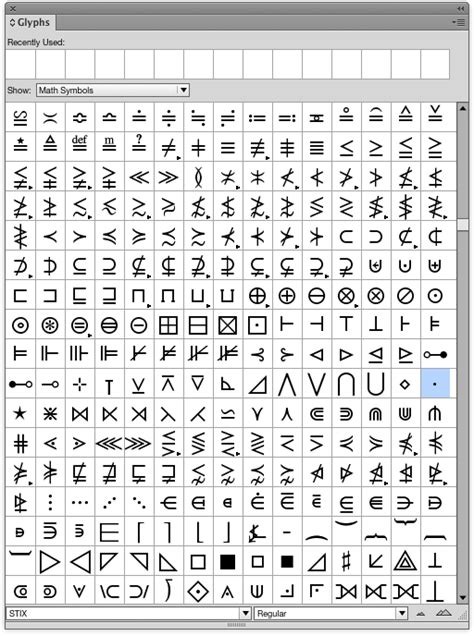 Using Math Symbols in InDesign | CreativePro Network