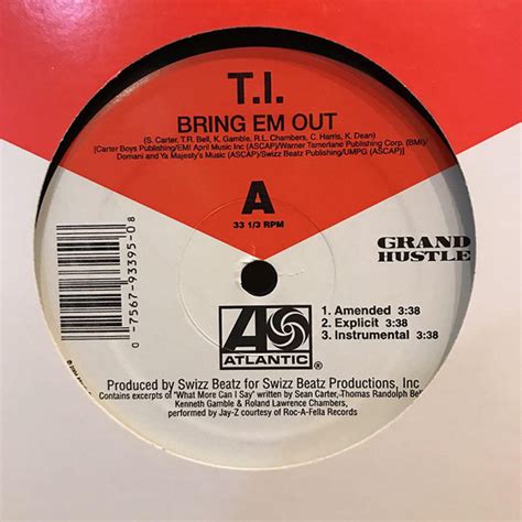 T.I. | Bring 'Em Out / You Don't Know Me | Vinyl (12", Promo ...