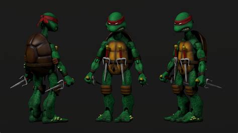 Original TMNT Raphael Action Figure - 3D Model by snorlax244